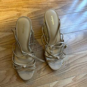 Tan wedges used once like new
